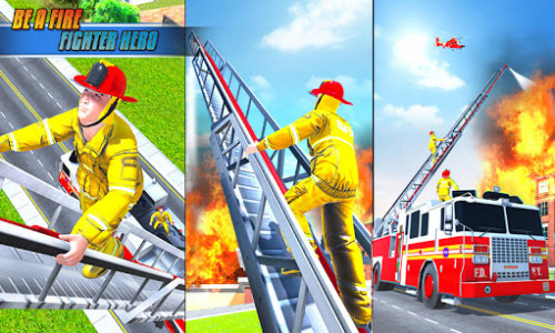 اسکرین شات بازی Firefighter Truck Driving Sim: Fire Truck Games 5