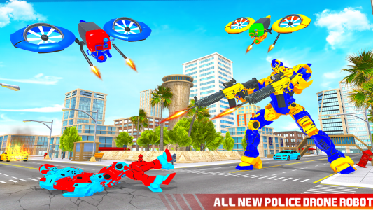 اسکرین شات بازی Police Dog Drone Robot Car 6
