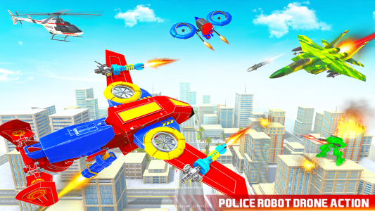 اسکرین شات بازی Police Dog Drone Robot Car 5
