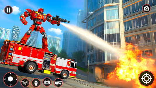 اسکرین شات بازی Fire Truck Robot Car Game 4