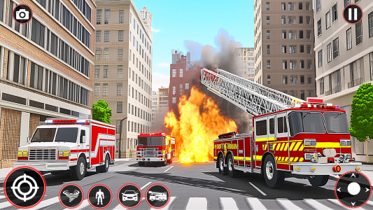 اسکرین شات بازی Fire Truck Robot Car Game 4