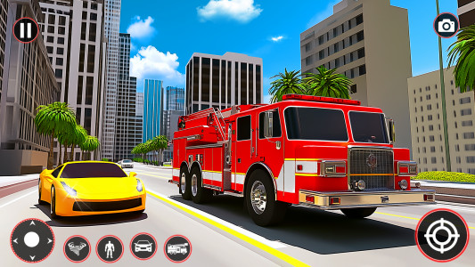 اسکرین شات بازی Fire Truck Robot Car Game 1