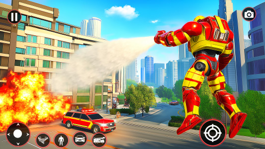 اسکرین شات بازی Fire Truck Robot Car Game 3