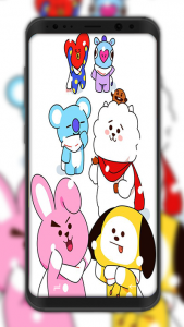 اسکرین شات برنامه Best BT21 Wallpaper HD 5