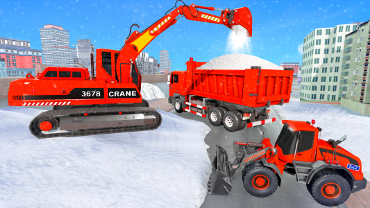 اسکرین شات برنامه City Construction Snow Game 3D 8