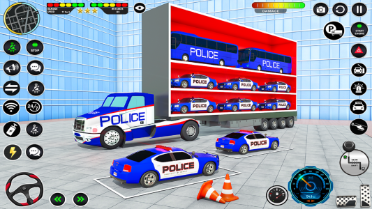 اسکرین شات برنامه US police Cars Transport truck 4