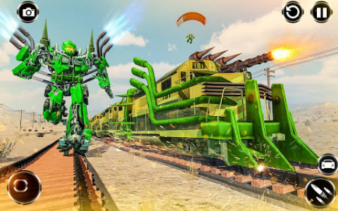 اسکرین شات برنامه Train Robot Car Game – Robot Transforming Games 5