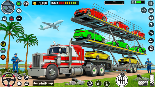 اسکرین شات 4 برنامه Crazy Car Transport Truck Game