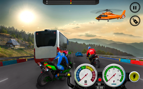 اسکرین شات برنامه Real Motorcycle Bike Race Game 7