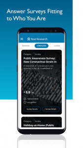 اسکرین شات برنامه Real Research Survey App 2