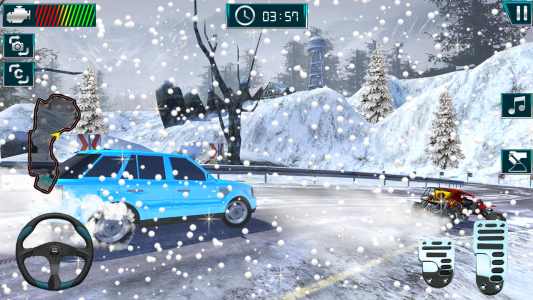 اسکرین شات برنامه Snow Car Drift & Car Racing 3
