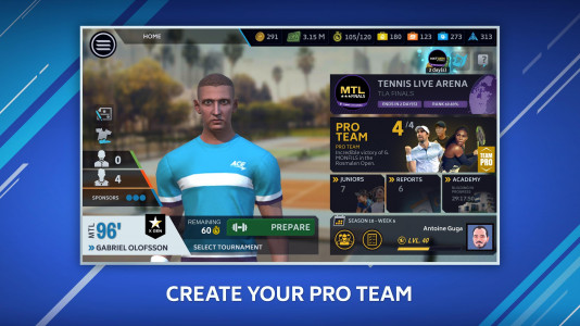 اسکرین شات بازی Tennis Manager Mobile 2
