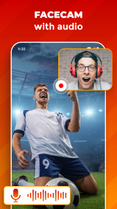 اسکرین شات 4 برنامه Screen Recorder: Facecam Audio