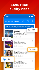 اسکرین شات 6 برنامه Screen Recorder: Facecam Audio