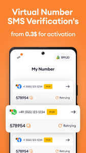 اسکرین شات 1 برنامه Temp Number - Receive SMS