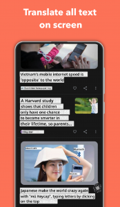 اسکرین شات 1 برنامه Translate On Screen