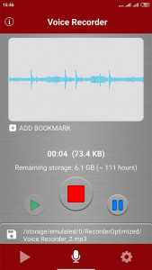 اسکرین شات برنامه voice recorder - pro recorder 1