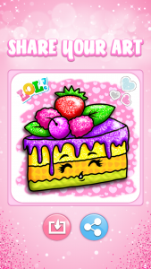 اسکرین شات 7 برنامه Cupcakes Coloring Book Glitter