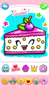 اسکرین شات 4 برنامه Cupcakes Coloring Book Glitter