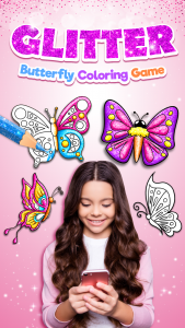 اسکرین شات بازی Glitter Butterfly Coloring - L 1