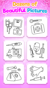 اسکرین شات 4 برنامه Toy Doctor Set coloring and dr