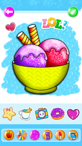 اسکرین شات 1 بازی Food Coloring Game for kids