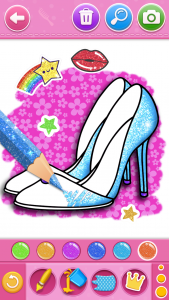 اسکرین شات برنامه Glitter beauty coloring game 6