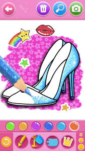 اسکرین شات 6 برنامه Glitter beauty coloring game
