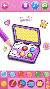 اسکرین شات برنامه Glitter beauty coloring game 1