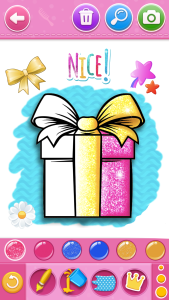 اسکرین شات 7 برنامه Glitter beauty coloring game