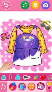 اسکرین شات برنامه Glitter dress coloring and dra 8