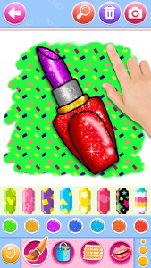 اسکرین شات برنامه Glitter lips coloring game 4