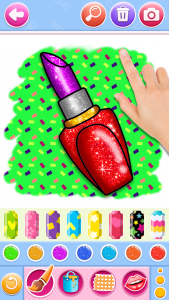 اسکرین شات 4 برنامه Glitter lips coloring game