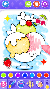 اسکرین شات بازی Glitter Ice Cream Coloring 5