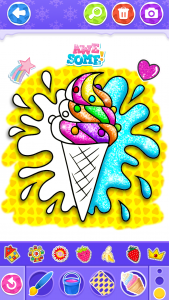 اسکرین شات بازی Glitter Ice Cream Coloring 6