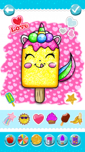 اسکرین شات بازی Glitter Ice Cream Coloring 1