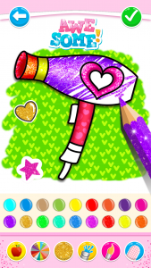 اسکرین شات برنامه Glitter Hearts coloring and drawing 7