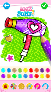 اسکرین شات برنامه Glitter Hearts coloring 7