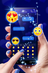 اسکرین شات برنامه Blue Love Keyboard 2