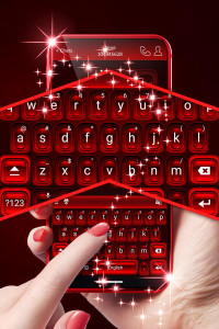 اسکرین شات برنامه Red Keyboard For Android 3