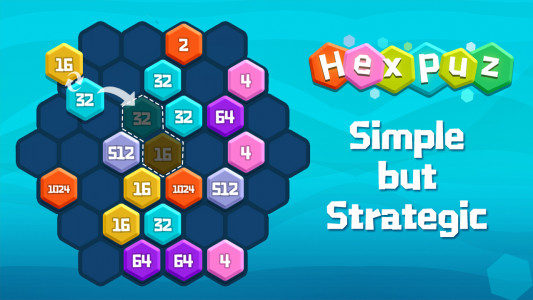اسکرین شات بازی HexPuz - Hexa Merge Puzzle 1