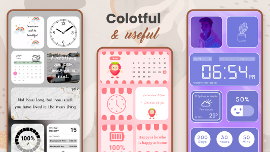 اسکرین شات 2 برنامه Widget 2025: Aesthetic Widgets