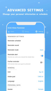 اسکرین شات 7 برنامه Water Reminder - Remind Drink
