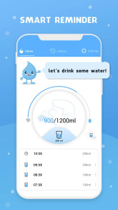 اسکرین شات 1 برنامه Water Reminder - Remind Drink