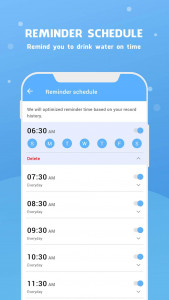 اسکرین شات 6 برنامه Water Reminder - Remind Drink