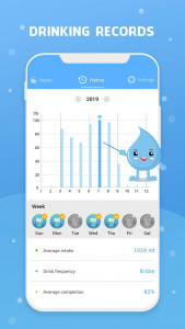 اسکرین شات 4 برنامه Water Reminder - Remind Drink