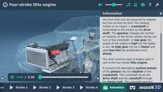 اسکرین شات 5 برنامه Four-stroke Otto engine 3D
