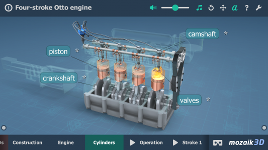 اسکرین شات برنامه Four-stroke Otto engine 3D 3