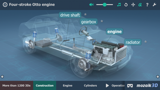 اسکرین شات برنامه Four-stroke Otto engine 3D 1