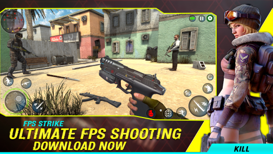 اسکرین شات 1 بازی FPS Gun Commando Shooting Game